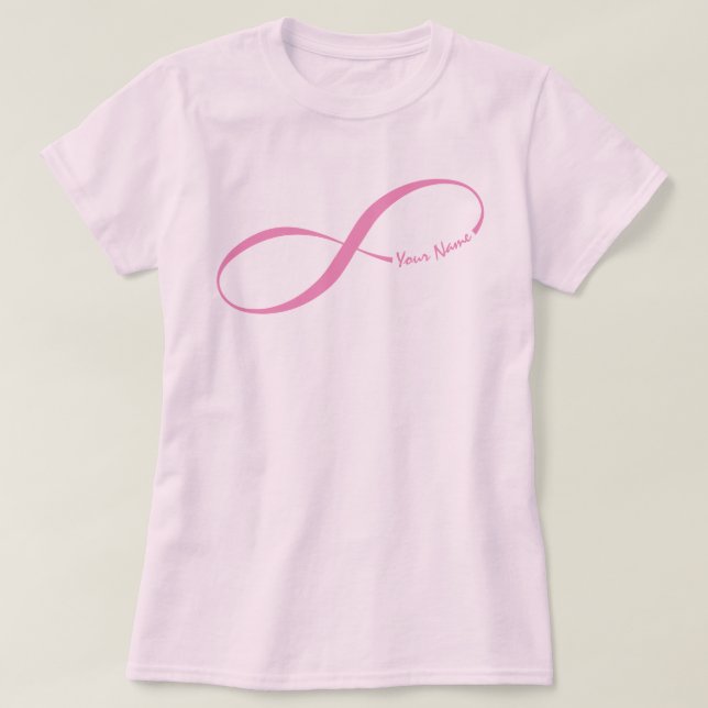 T-shirt Symbole d'infinité de nom personnalisé (Design devant)