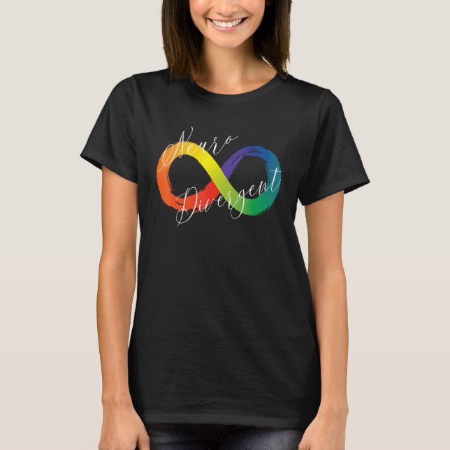 T-shirt Symbole d'infinité Neuro Divergent Spectre Autisme (Devant)