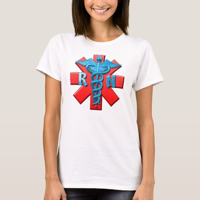 T-shirt Symbole d'infirmier autorisé (Devant)