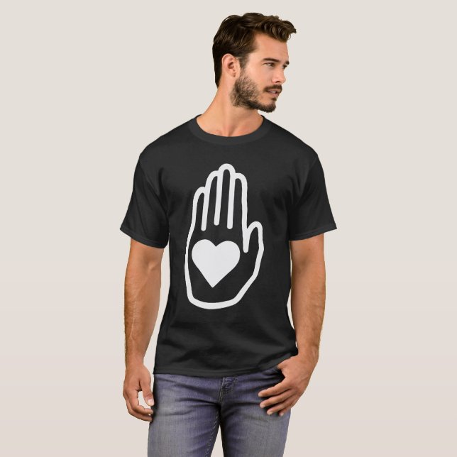 T-shirt Symbole disponible de coeur (Devant entier)