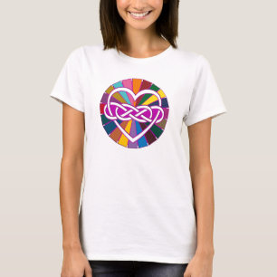 T-shirt Symbole double Infinité Coeur brillant coloré