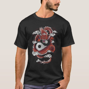 T-shirt Symbole dragon Yin Yang