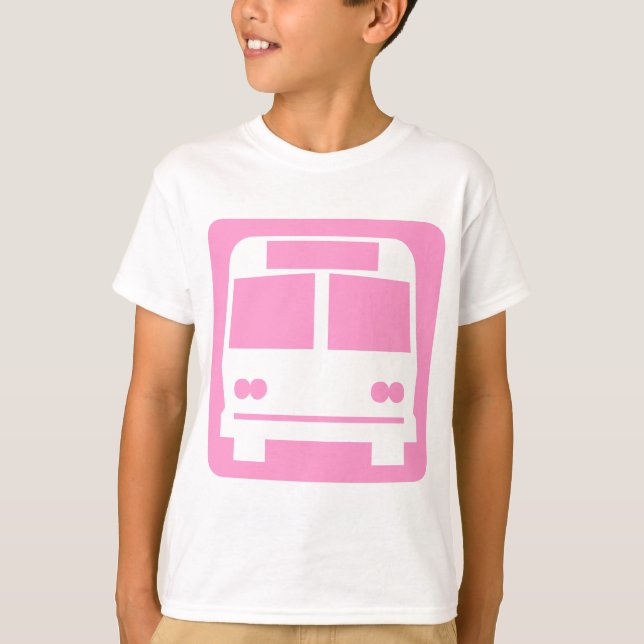 T-shirt Symbole du bus - rose (Devant)