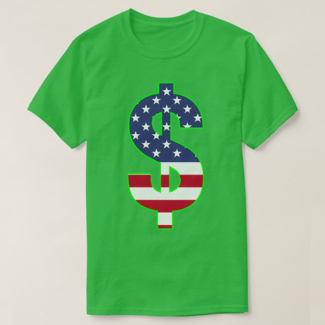 T-shirt Symbole du dollar américain (Design devant)