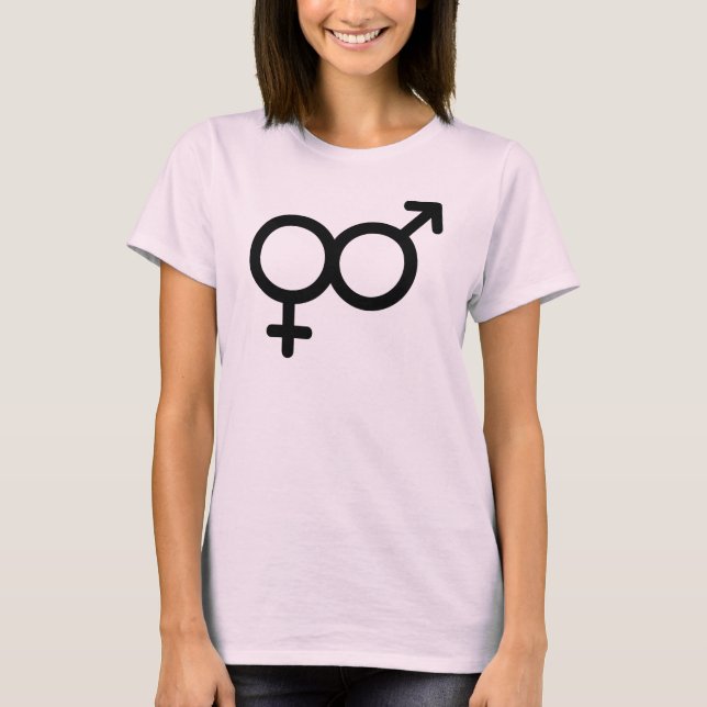 T-Shirt Symbole du Drapeau Genderfluid (Devant)