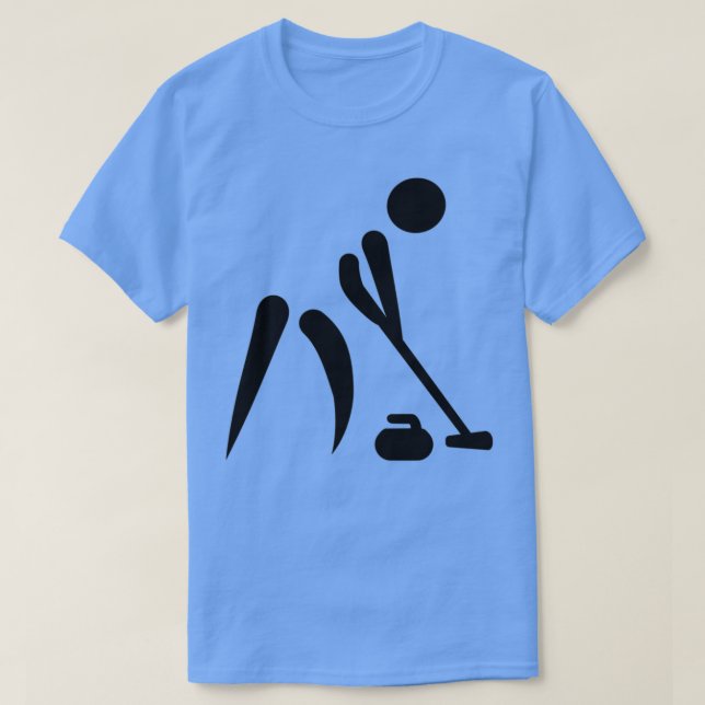 T-shirt Symbole du joueur de curling (Design devant)