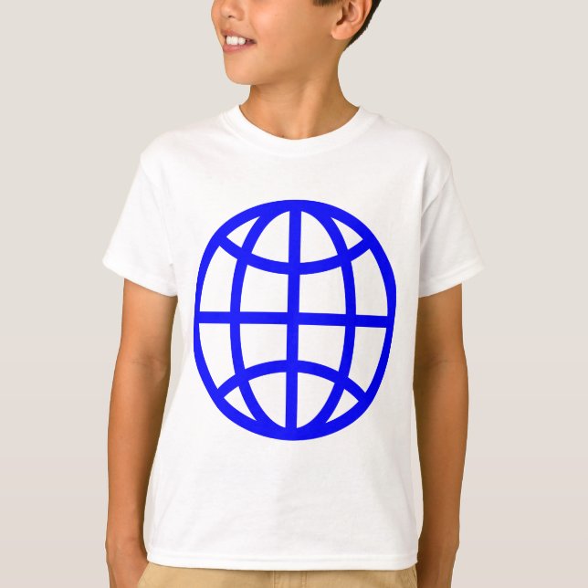 T-shirt Symbole du monde - Bleu (Devant)