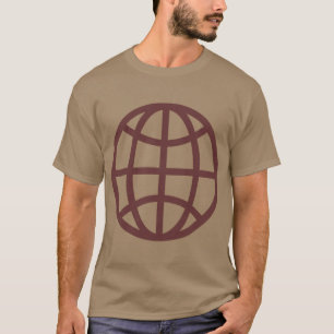 T-shirt Symbole du monde - Brown foncé