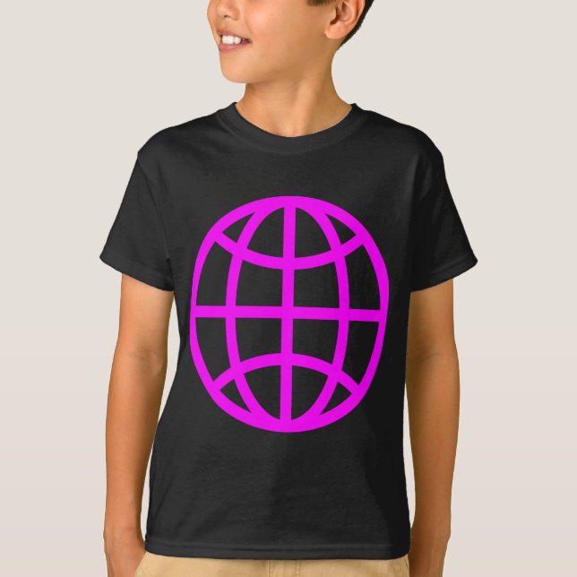 T-shirt Symbole du monde - Magenta (Devant)