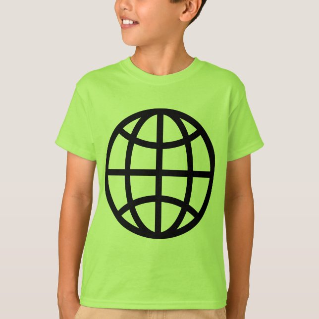 T-shirt Symbole du monde - Noir (Devant)