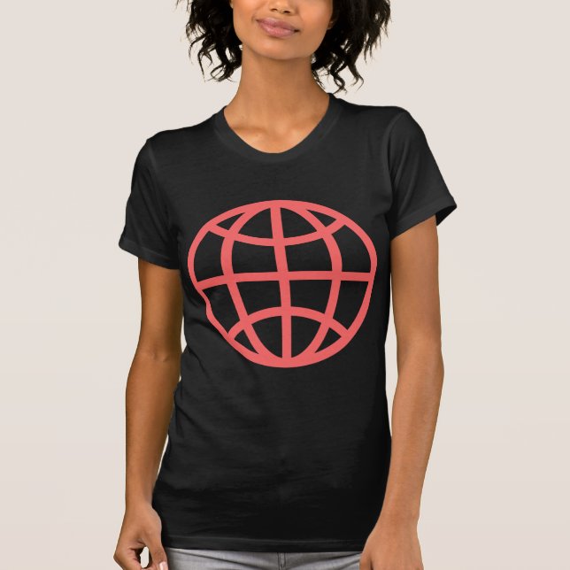 T-shirt Symbole du monde - rose tropicale (Devant)