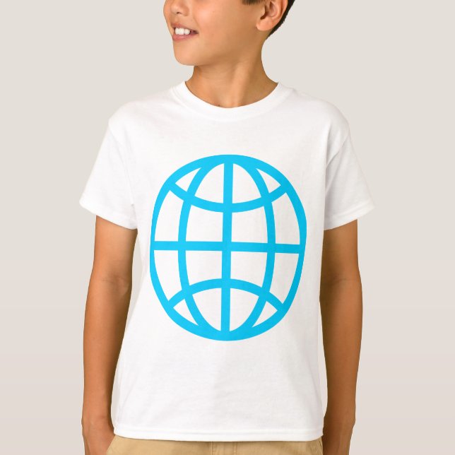 T-shirt Symbole du monde - Sky Blue (Devant)