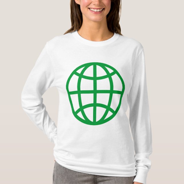 T-shirt Symbole du monde - Vert d'herbe (Devant)