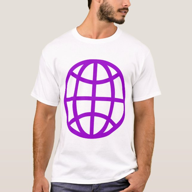 T-shirt Symbole du monde - violet (Devant)
