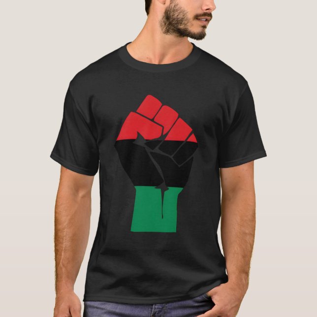 T-shirt Symbole du patrimoine africain du drapeau américai (Devant)