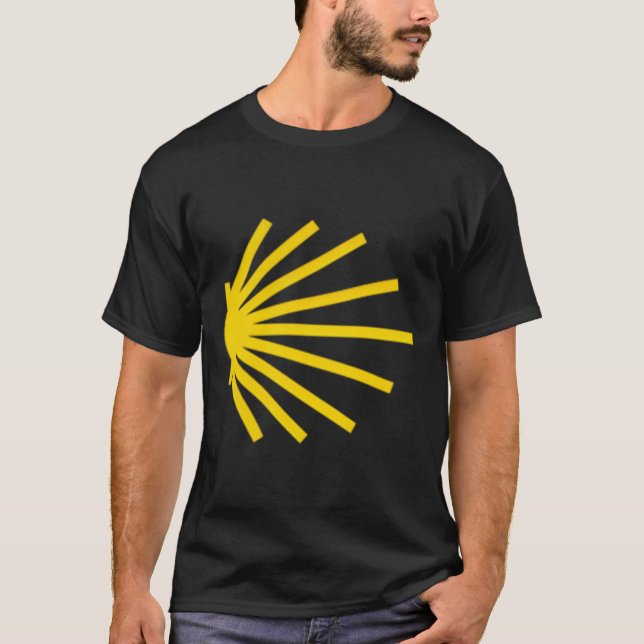 T-shirt Symbole du sentier Camino De Santiago Scallop Shel (Devant)