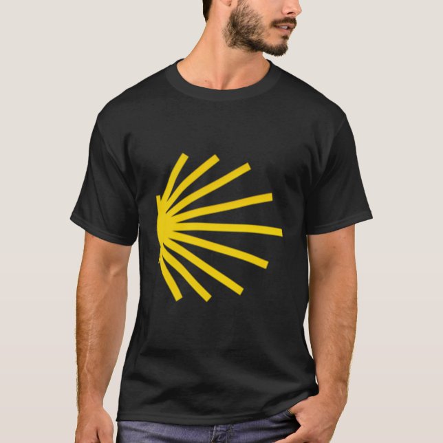 T-shirt Symbole du sentier Camino De Santiago Scallop Shel (Devant)