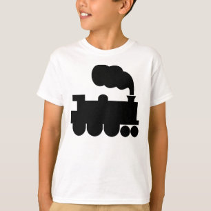 T-shirt Symbole du train à vapeur - Noir