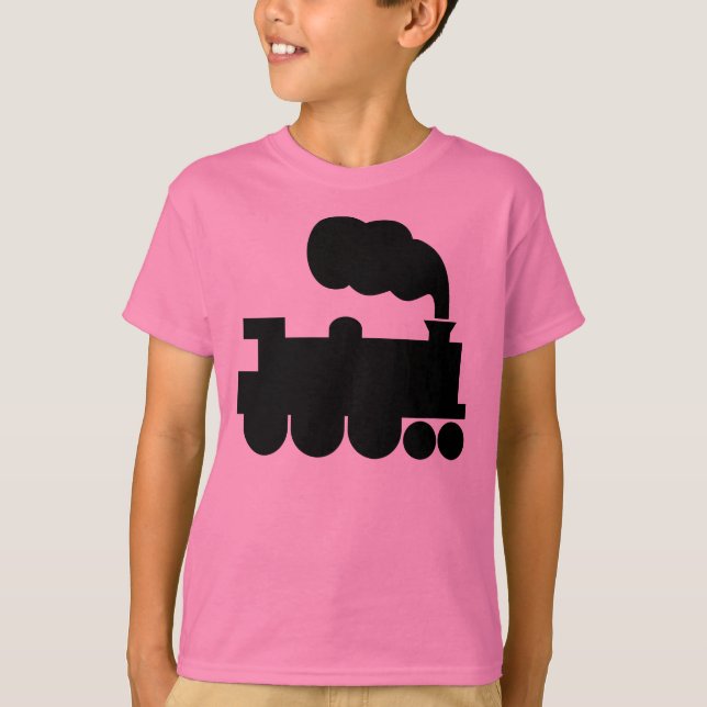 T-shirt Symbole du train à vapeur - Noir (Devant)