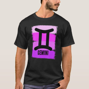 T-shirt Symbole du zodiaque féminin Gemini rétro Astrologi