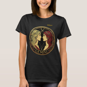 T-shirt Symbole du zodiaque jumeau Gémeaux pour femmes
