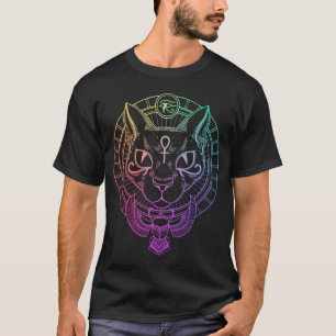 T-shirt Symbole égyptien Bastet Chat Horus Scarab