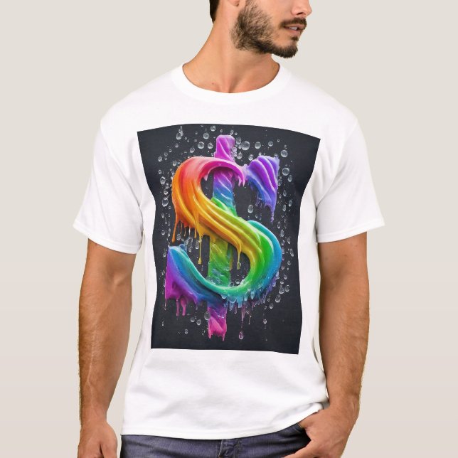 T-shirt "Symbole en dollars gras - Embrasser le flair fina (Devant)
