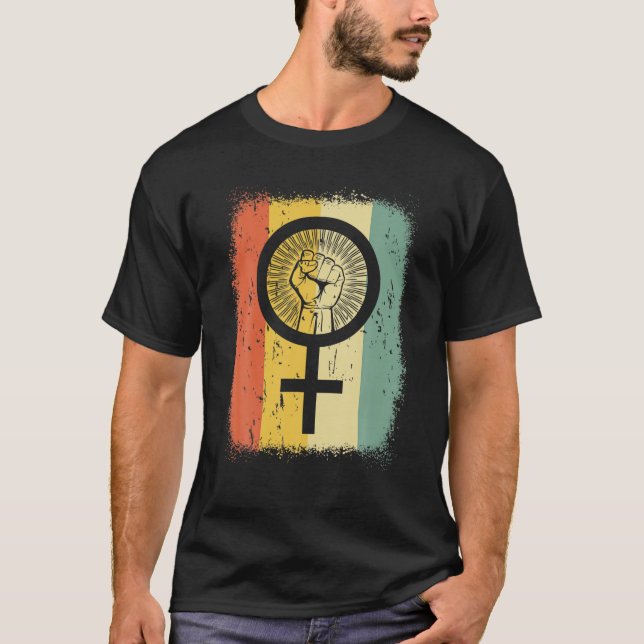 T-shirt Symbole féminin Poing féministe droite féminisme f (Devant)