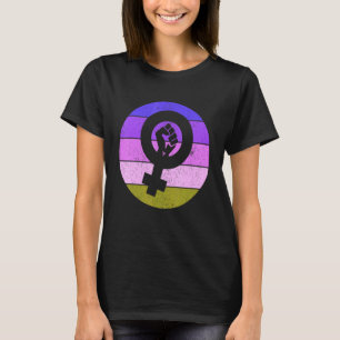 T-shirt Symbole féministe Femme Égalité autonomisation Cut