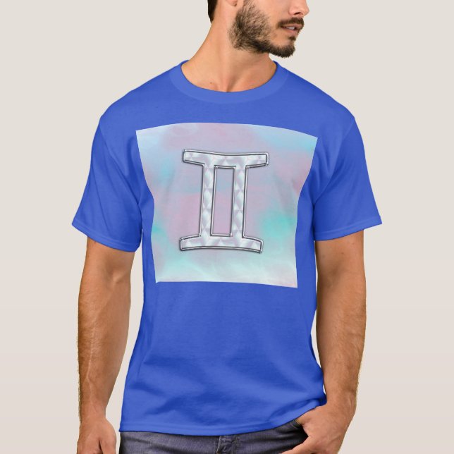 T-shirt Symbole Gemini de style perle (Devant)