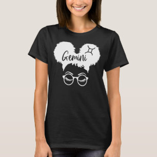 T-shirt SYMBOLE GEMini Queen Afro Cute Zodiac Gemini