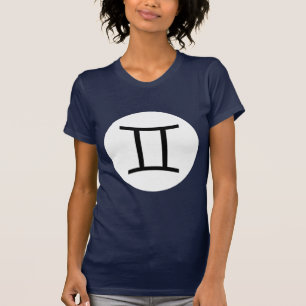 T-shirt Symbole Gemini - Tee foncée - Customisé