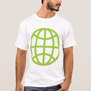 T-shirt Symbole Globe - Vert Martien