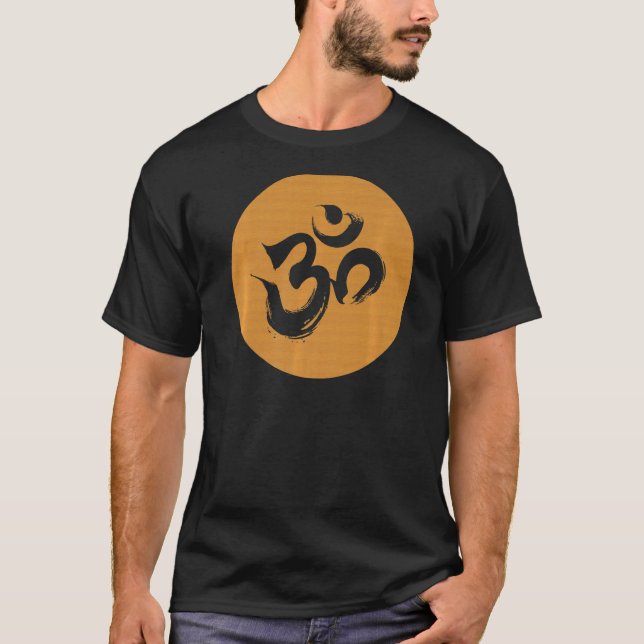 T-shirt SYMBOLE HINDU DE WOodgrain Om (Devant)