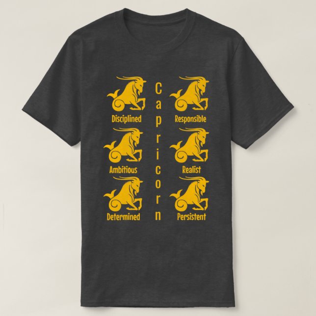T-shirt Symbole horoscope de Capricorne (Design devant)