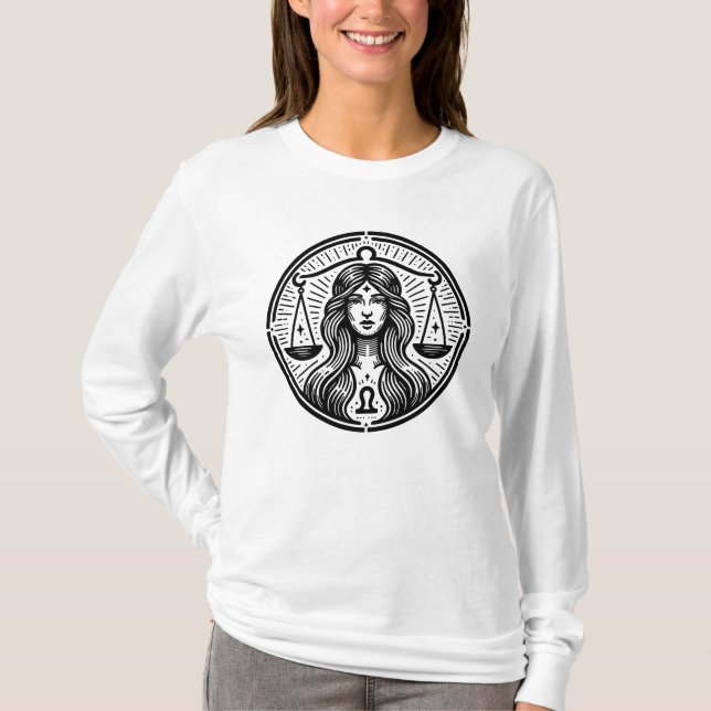 T-shirt Symbole Horoscope de la balance (Devant)