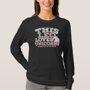 T-shirt Symbole Horoscope Zodiaque Leo aime les licornes