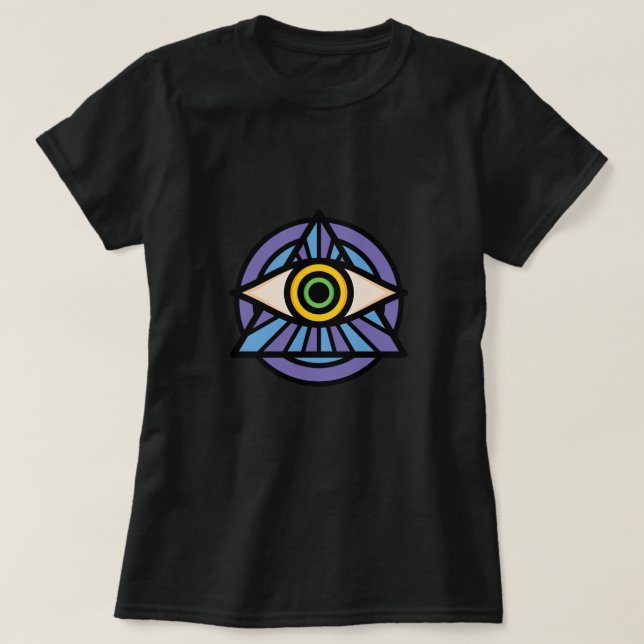 T-shirt Symbole Illuminati Triangle Masonic Conspiration C (Design devant)