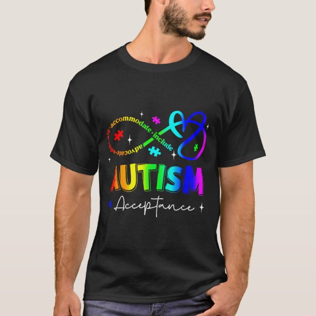 T-shirt Symbole infini d'acceptation et de sensibilisation (Devant)
