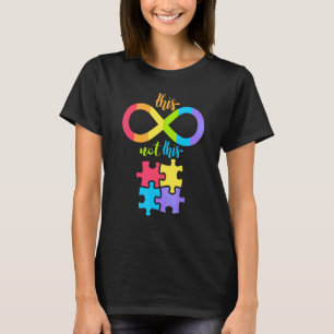 T-shirt Symbole infini de l'autisme pas pièce de puzzle
