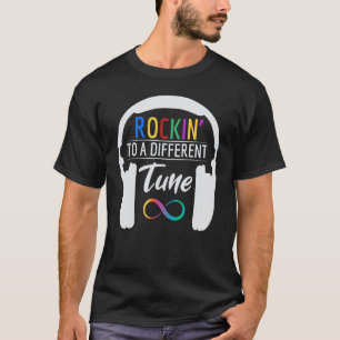 T-shirt Symbole infini de l'autisme Rockin à un rythme dif