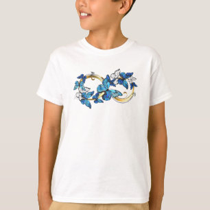 T-shirt Symbole infini de papillons Morpho bleus