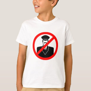 T-shirt Symbole interdit de chauffeur Avertissement drôle