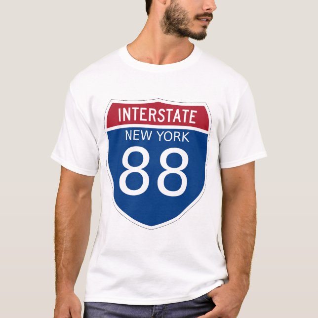 T-shirt SYMBOLE INTERÉTAT 88 DE New York (Devant)