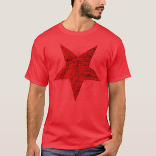 T-shirt Symbole inversé à cinq branches rouges