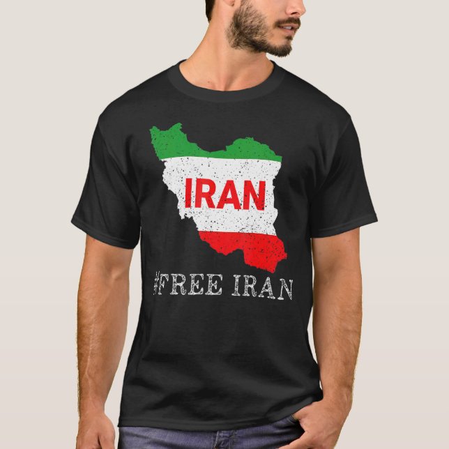 T-shirt Symbole Iran libre Drapeau Liberté Amour (Devant)