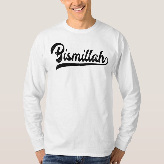 T-shirt SYMBOLE Islamique Bismillah Long Sleeve (Devant)