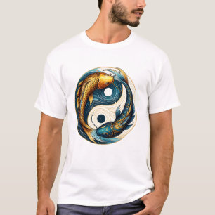 T-shirt Symbole japonais Yin Yang Poisson Koi