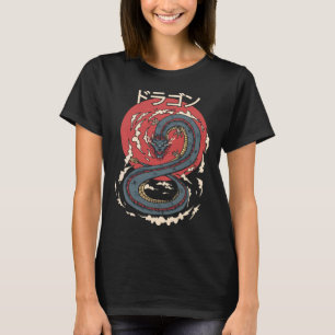 T-shirt Symbole Kanji japonais dragon esthétique Tatto jap
