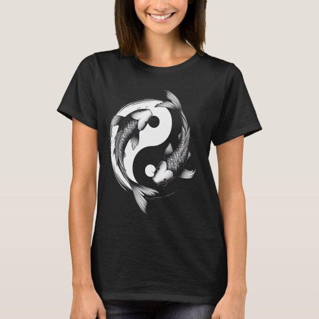 T-shirt SYMBOLE Koi Fish Yang Design Tee - shirt graphique (Devant)